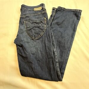Mustang Sissy Straight Comfort Fit High Rise Women's‎ Jeans Size 28/32 Dark Blue